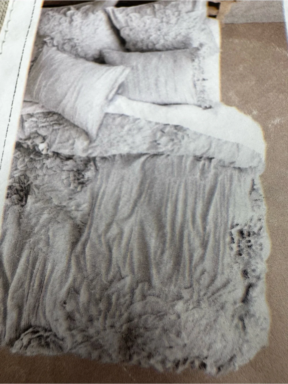 Anthro Georgina Collection pair of king pillow shams gray NWT